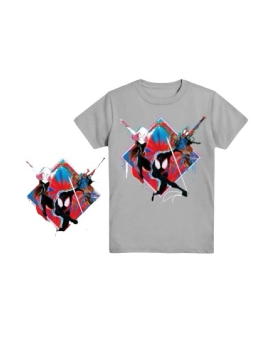 Spiderman Kids Gray Tee with Dynamic Design